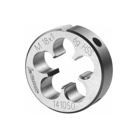 Garant M18X1 HSS Round Die, Closed/Pre-Slit Form 141050 18X1